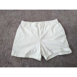 Lane Bryant Chino Shorts‎ Womens 18 PLUS White High Rise Stretch Classic Casual